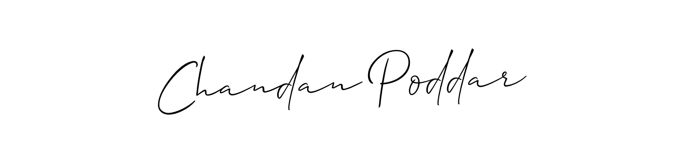 Create a beautiful signature design for name Chandan Poddar. With this signature (Allison_Script) fonts, you can make a handwritten signature for free. Chandan Poddar signature style 2 images and pictures png