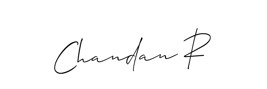 It looks lik you need a new signature style for name Chandan R. Design unique handwritten (Allison_Script) signature with our free signature maker in just a few clicks. Chandan R signature style 2 images and pictures png