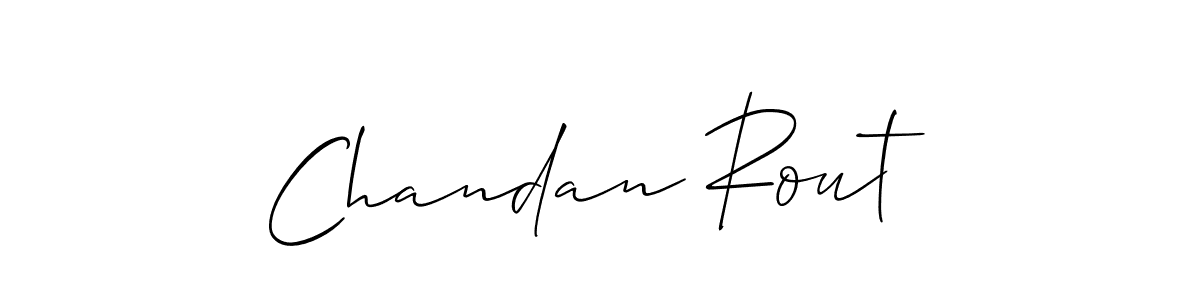 Chandan Rout stylish signature style. Best Handwritten Sign (Allison_Script) for my name. Handwritten Signature Collection Ideas for my name Chandan Rout. Chandan Rout signature style 2 images and pictures png