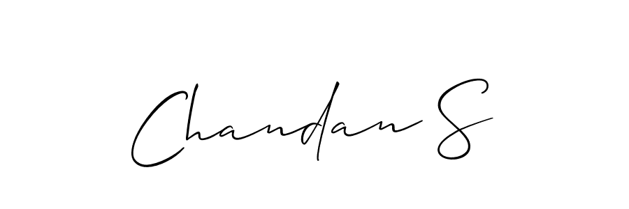 Create a beautiful signature design for name Chandan S. With this signature (Allison_Script) fonts, you can make a handwritten signature for free. Chandan S signature style 2 images and pictures png