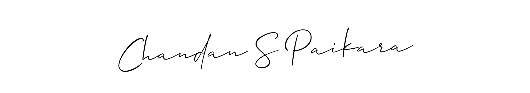 How to make Chandan S Paikara name signature. Use Allison_Script style for creating short signs online. This is the latest handwritten sign. Chandan S Paikara signature style 2 images and pictures png