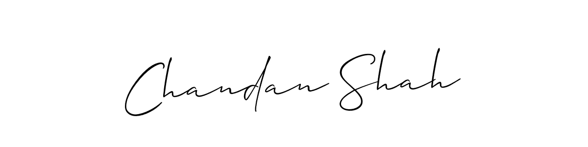 Design your own signature with our free online signature maker. With this signature software, you can create a handwritten (Allison_Script) signature for name Chandan Shah. Chandan Shah signature style 2 images and pictures png