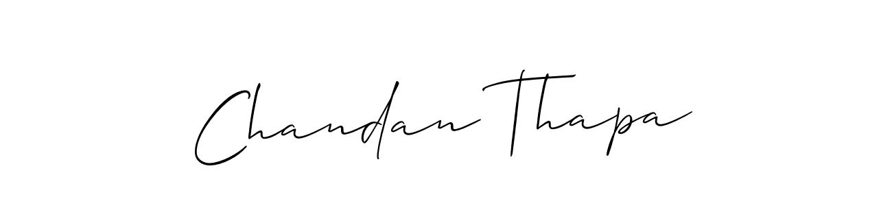 Use a signature maker to create a handwritten signature online. With this signature software, you can design (Allison_Script) your own signature for name Chandan Thapa. Chandan Thapa signature style 2 images and pictures png