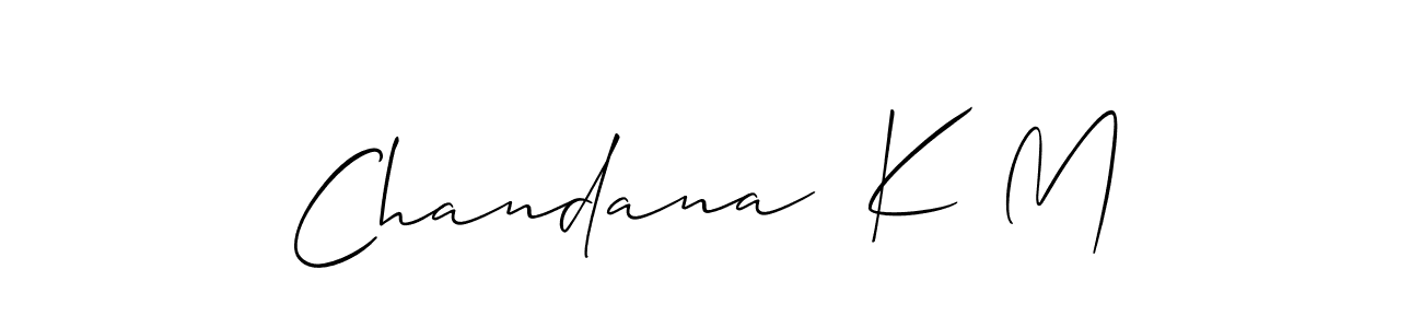 How to Draw Chandana  K M signature style? Allison_Script is a latest design signature styles for name Chandana  K M. Chandana  K M signature style 2 images and pictures png