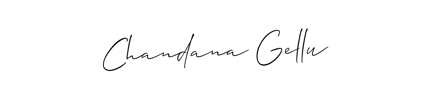 Use a signature maker to create a handwritten signature online. With this signature software, you can design (Allison_Script) your own signature for name Chandana Gellu. Chandana Gellu signature style 2 images and pictures png