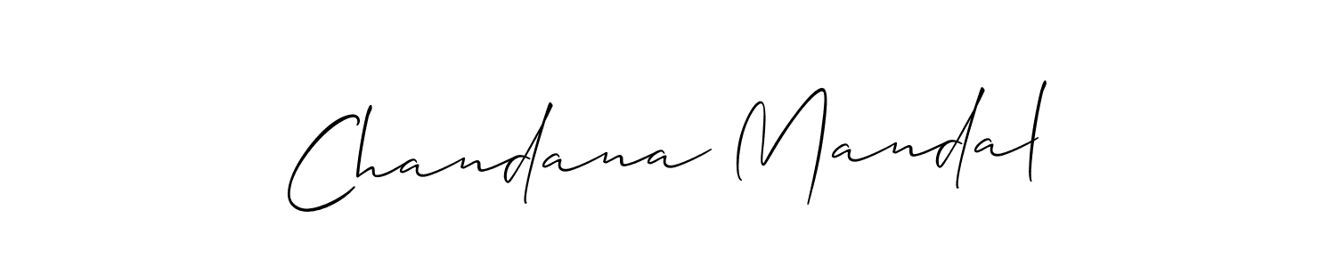 The best way (Allison_Script) to make a short signature is to pick only two or three words in your name. The name Chandana Mandal include a total of six letters. For converting this name. Chandana Mandal signature style 2 images and pictures png