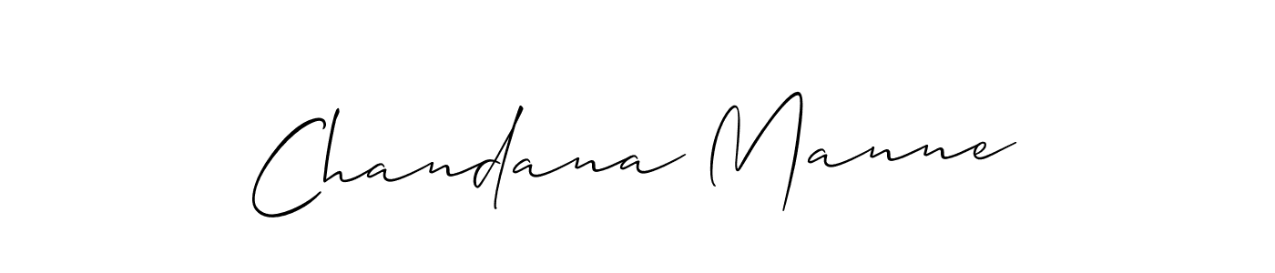 You should practise on your own different ways (Allison_Script) to write your name (Chandana Manne) in signature. don't let someone else do it for you. Chandana Manne signature style 2 images and pictures png