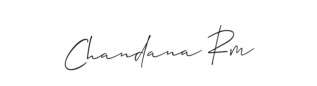 Create a beautiful signature design for name Chandana Rm. With this signature (Allison_Script) fonts, you can make a handwritten signature for free. Chandana Rm signature style 2 images and pictures png
