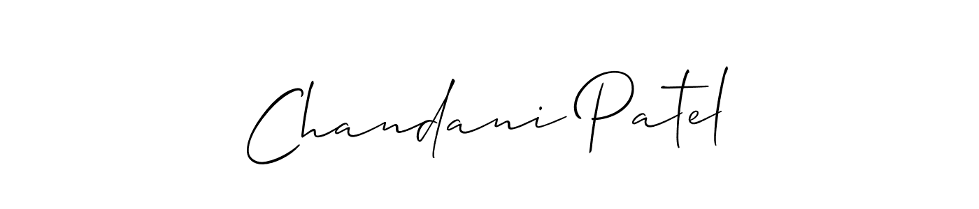 How to Draw Chandani Patel signature style? Allison_Script is a latest design signature styles for name Chandani Patel. Chandani Patel signature style 2 images and pictures png