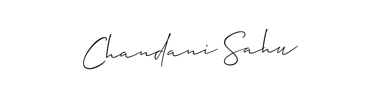How to make Chandani Sahu signature? Allison_Script is a professional autograph style. Create handwritten signature for Chandani Sahu name. Chandani Sahu signature style 2 images and pictures png