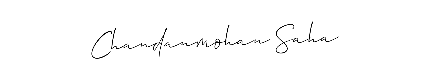 Design your own signature with our free online signature maker. With this signature software, you can create a handwritten (Allison_Script) signature for name Chandanmohan Saha. Chandanmohan Saha signature style 2 images and pictures png