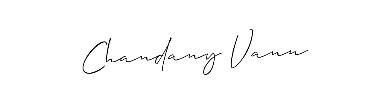 You should practise on your own different ways (Allison_Script) to write your name (Chandany Vann) in signature. don't let someone else do it for you. Chandany Vann signature style 2 images and pictures png