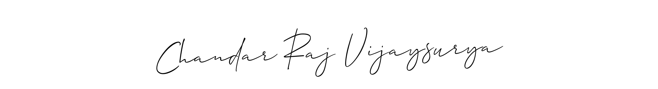 It looks lik you need a new signature style for name Chandar Raj Vijaysurya. Design unique handwritten (Allison_Script) signature with our free signature maker in just a few clicks. Chandar Raj Vijaysurya signature style 2 images and pictures png