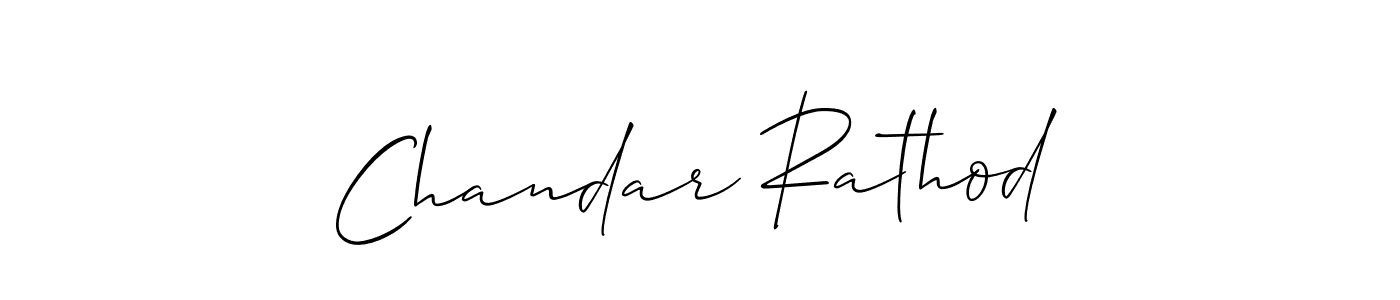 Use a signature maker to create a handwritten signature online. With this signature software, you can design (Allison_Script) your own signature for name Chandar Rathod. Chandar Rathod signature style 2 images and pictures png