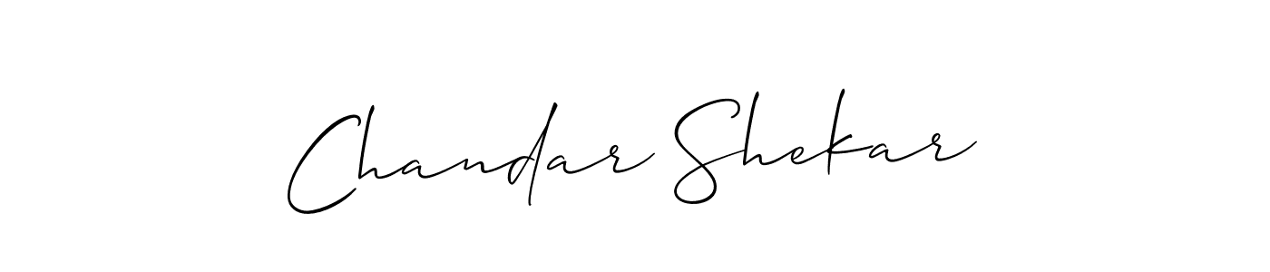 The best way (Allison_Script) to make a short signature is to pick only two or three words in your name. The name Chandar Shekar include a total of six letters. For converting this name. Chandar Shekar signature style 2 images and pictures png