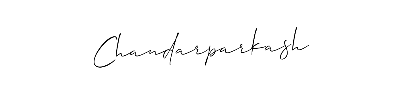 Use a signature maker to create a handwritten signature online. With this signature software, you can design (Allison_Script) your own signature for name Chandarparkash. Chandarparkash signature style 2 images and pictures png