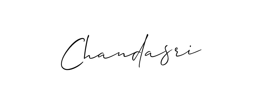 Make a beautiful signature design for name Chandasri. With this signature (Allison_Script) style, you can create a handwritten signature for free. Chandasri signature style 2 images and pictures png