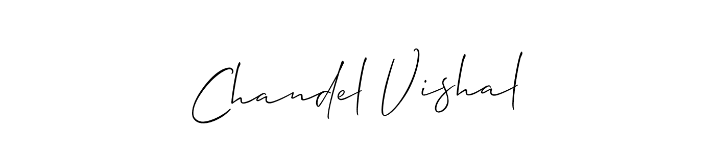 How to make Chandel Vishal signature? Allison_Script is a professional autograph style. Create handwritten signature for Chandel Vishal name. Chandel Vishal signature style 2 images and pictures png