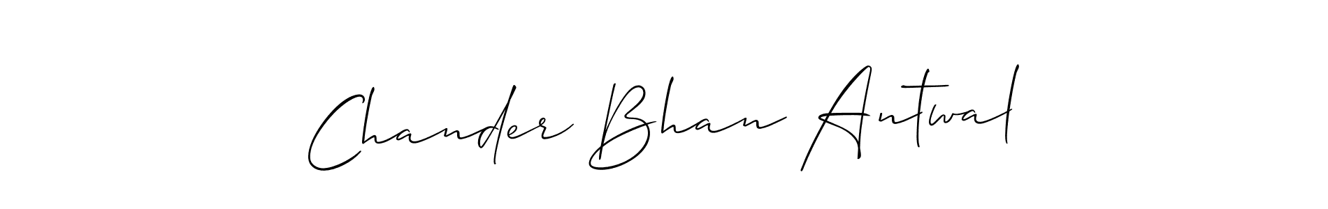 Create a beautiful signature design for name Chander Bhan Antwal. With this signature (Allison_Script) fonts, you can make a handwritten signature for free. Chander Bhan Antwal signature style 2 images and pictures png
