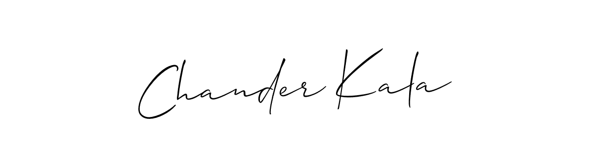 It looks lik you need a new signature style for name Chander Kala. Design unique handwritten (Allison_Script) signature with our free signature maker in just a few clicks. Chander Kala signature style 2 images and pictures png