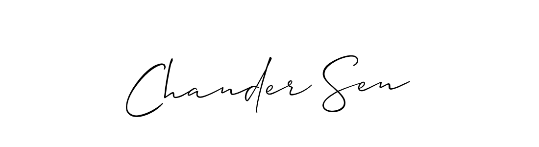 Make a short Chander Sen signature style. Manage your documents anywhere anytime using Allison_Script. Create and add eSignatures, submit forms, share and send files easily. Chander Sen signature style 2 images and pictures png