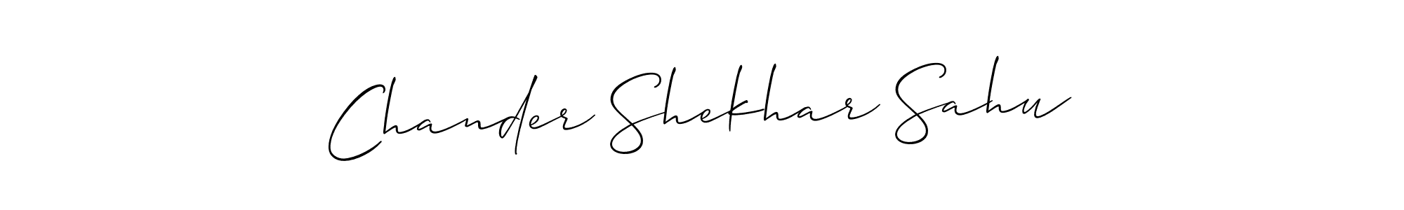 Similarly Allison_Script is the best handwritten signature design. Signature creator online .You can use it as an online autograph creator for name Chander Shekhar Sahu. Chander Shekhar Sahu signature style 2 images and pictures png