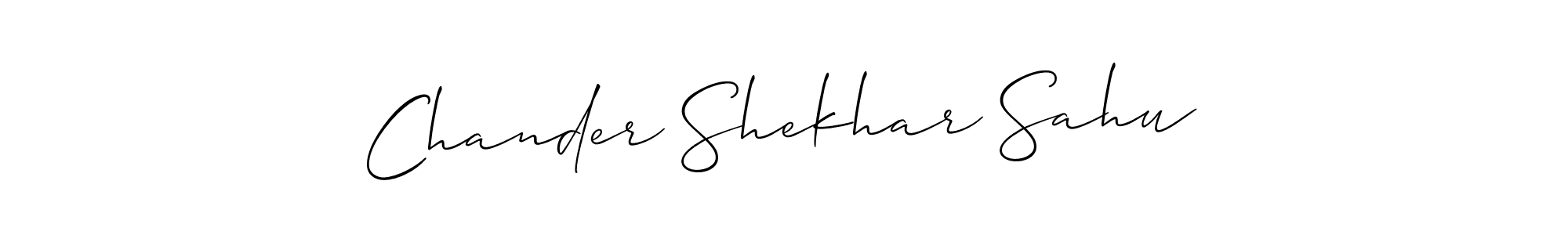 Create a beautiful signature design for name Chander Shekhar Sahu. With this signature (Allison_Script) fonts, you can make a handwritten signature for free. Chander Shekhar Sahu signature style 2 images and pictures png