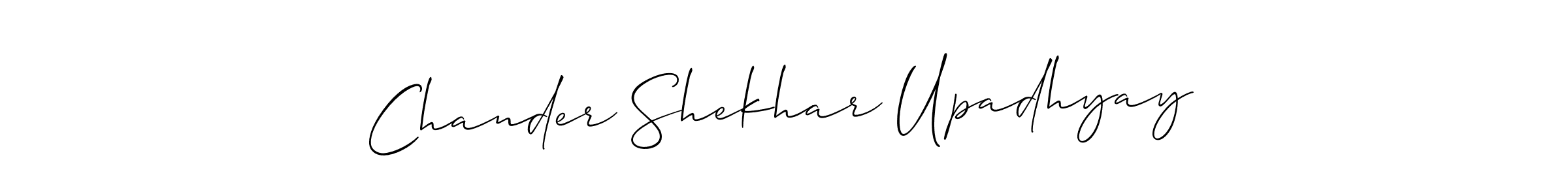 Chander Shekhar Upadhyay stylish signature style. Best Handwritten Sign (Allison_Script) for my name. Handwritten Signature Collection Ideas for my name Chander Shekhar Upadhyay. Chander Shekhar Upadhyay signature style 2 images and pictures png