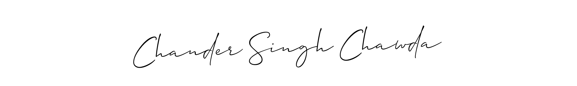 Use a signature maker to create a handwritten signature online. With this signature software, you can design (Allison_Script) your own signature for name Chander Singh Chawda. Chander Singh Chawda signature style 2 images and pictures png