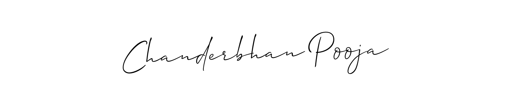 How to make Chanderbhan Pooja signature? Allison_Script is a professional autograph style. Create handwritten signature for Chanderbhan Pooja name. Chanderbhan Pooja signature style 2 images and pictures png