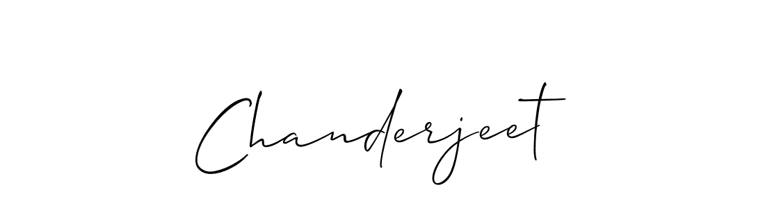 Use a signature maker to create a handwritten signature online. With this signature software, you can design (Allison_Script) your own signature for name Chanderjeet. Chanderjeet signature style 2 images and pictures png