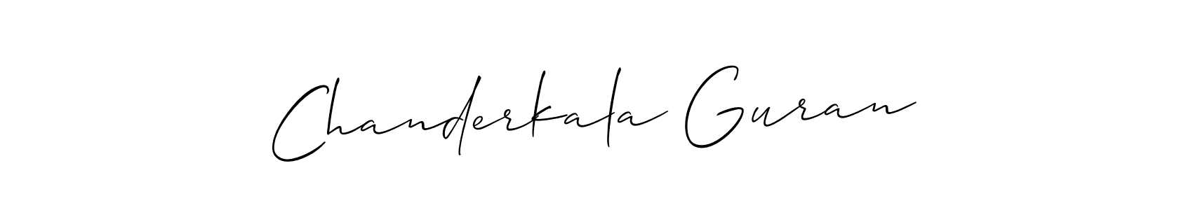 You can use this online signature creator to create a handwritten signature for the name Chanderkala Guran. This is the best online autograph maker. Chanderkala Guran signature style 2 images and pictures png