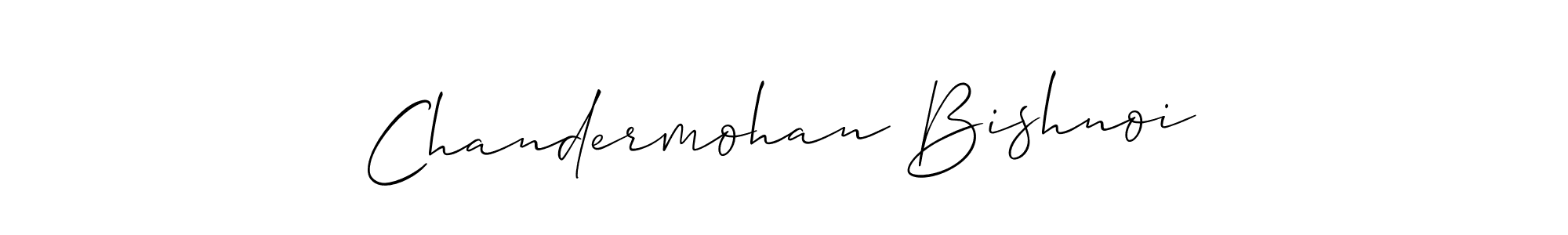 You should practise on your own different ways (Allison_Script) to write your name (Chandermohan Bishnoi) in signature. don't let someone else do it for you. Chandermohan Bishnoi signature style 2 images and pictures png