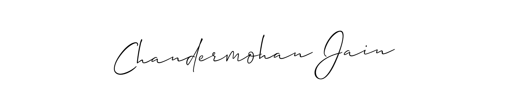 Create a beautiful signature design for name Chandermohan Jain. With this signature (Allison_Script) fonts, you can make a handwritten signature for free. Chandermohan Jain signature style 2 images and pictures png