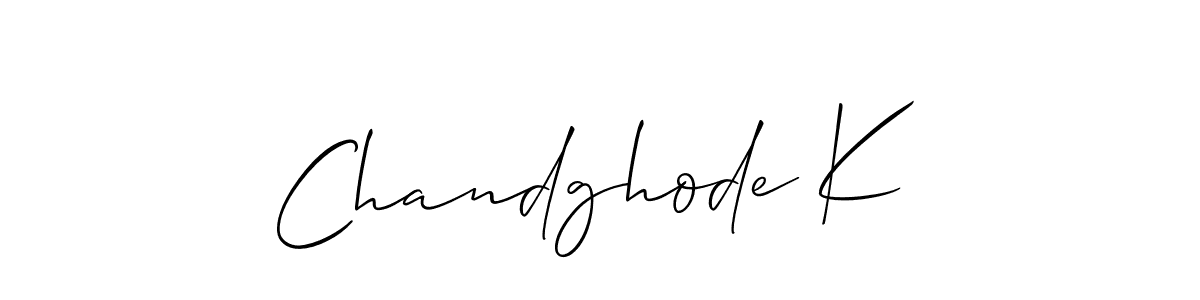 You can use this online signature creator to create a handwritten signature for the name Chandghode K. This is the best online autograph maker. Chandghode K signature style 2 images and pictures png