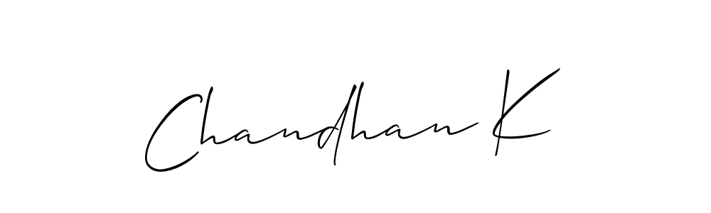 Best and Professional Signature Style for Chandhan K. Allison_Script Best Signature Style Collection. Chandhan K signature style 2 images and pictures png