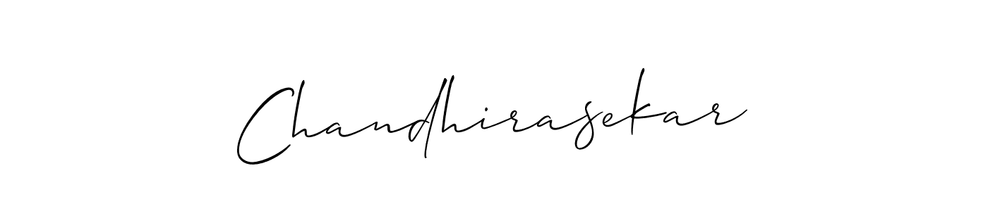 Also we have Chandhirasekar name is the best signature style. Create professional handwritten signature collection using Allison_Script autograph style. Chandhirasekar signature style 2 images and pictures png