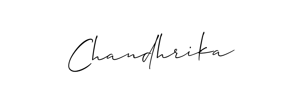 Make a beautiful signature design for name Chandhrika. With this signature (Allison_Script) style, you can create a handwritten signature for free. Chandhrika signature style 2 images and pictures png
