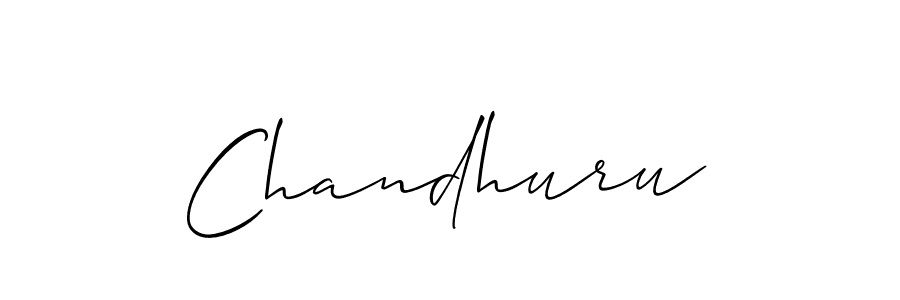 Make a beautiful signature design for name Chandhuru. With this signature (Allison_Script) style, you can create a handwritten signature for free. Chandhuru signature style 2 images and pictures png