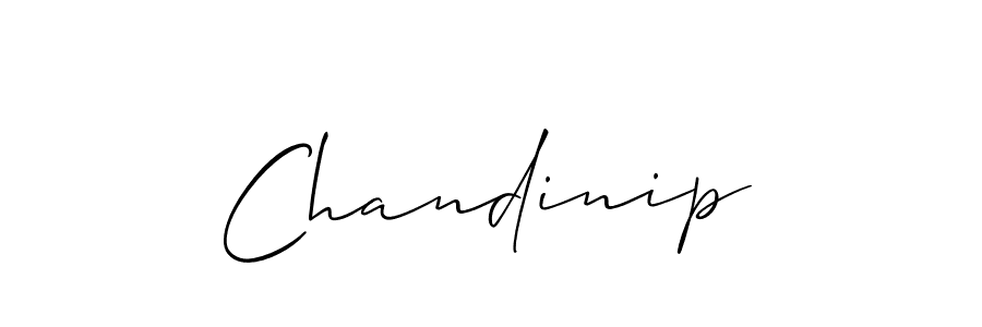 Create a beautiful signature design for name Chandinip. With this signature (Allison_Script) fonts, you can make a handwritten signature for free. Chandinip signature style 2 images and pictures png