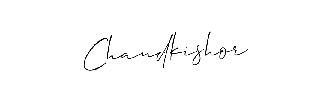 Use a signature maker to create a handwritten signature online. With this signature software, you can design (Allison_Script) your own signature for name Chandkishor. Chandkishor signature style 2 images and pictures png