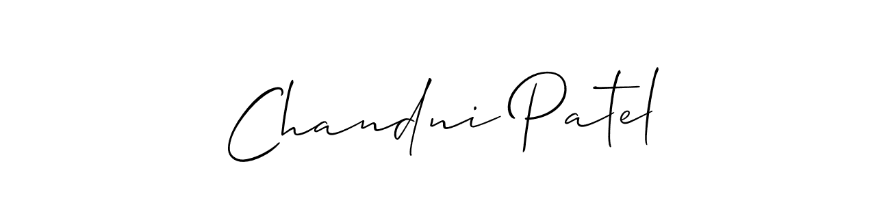 Allison_Script is a professional signature style that is perfect for those who want to add a touch of class to their signature. It is also a great choice for those who want to make their signature more unique. Get Chandni Patel name to fancy signature for free. Chandni Patel signature style 2 images and pictures png