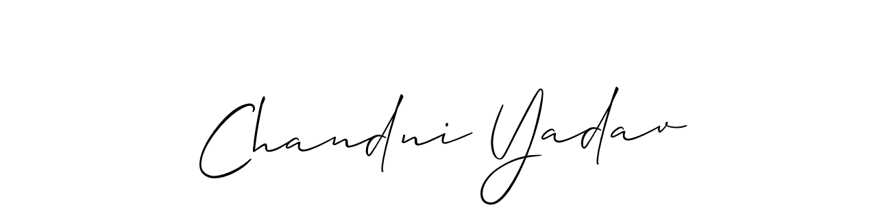 Also we have Chandni Yadav name is the best signature style. Create professional handwritten signature collection using Allison_Script autograph style. Chandni Yadav signature style 2 images and pictures png