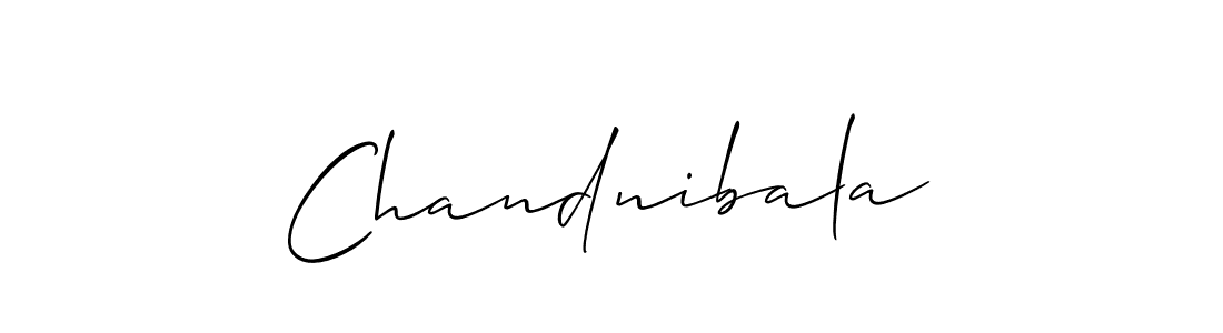 How to make Chandnibala signature? Allison_Script is a professional autograph style. Create handwritten signature for Chandnibala name. Chandnibala signature style 2 images and pictures png