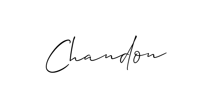 Create a beautiful signature design for name Chandon. With this signature (Allison_Script) fonts, you can make a handwritten signature for free. Chandon signature style 2 images and pictures png