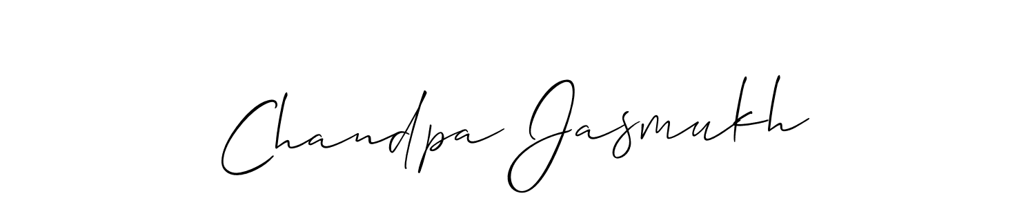 Chandpa Jasmukh stylish signature style. Best Handwritten Sign (Allison_Script) for my name. Handwritten Signature Collection Ideas for my name Chandpa Jasmukh. Chandpa Jasmukh signature style 2 images and pictures png