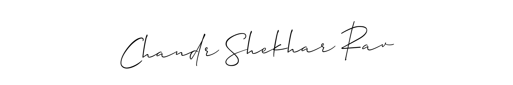 The best way (Allison_Script) to make a short signature is to pick only two or three words in your name. The name Chandr Shekhar Rav include a total of six letters. For converting this name. Chandr Shekhar Rav signature style 2 images and pictures png