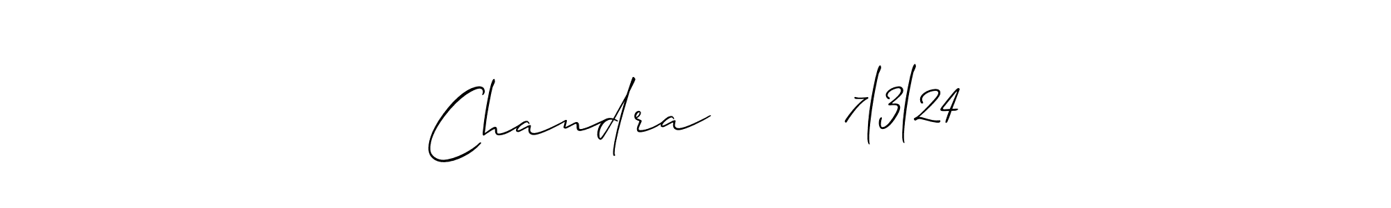 Also You can easily find your signature by using the search form. We will create Chandra       7l3l24 name handwritten signature images for you free of cost using Allison_Script sign style. Chandra       7l3l24 signature style 2 images and pictures png