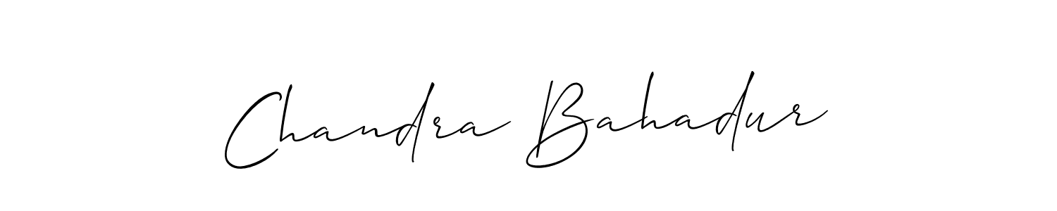 The best way (Allison_Script) to make a short signature is to pick only two or three words in your name. The name Chandra Bahadur include a total of six letters. For converting this name. Chandra Bahadur signature style 2 images and pictures png