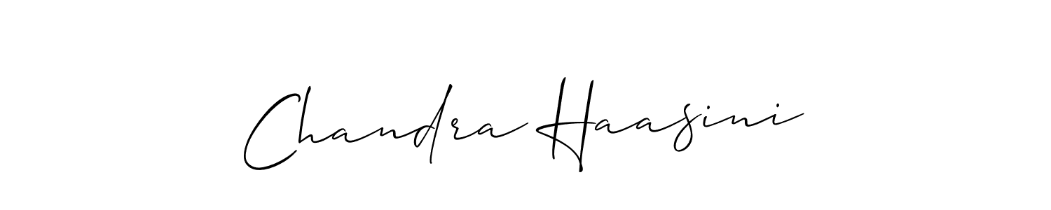It looks lik you need a new signature style for name Chandra Haasini. Design unique handwritten (Allison_Script) signature with our free signature maker in just a few clicks. Chandra Haasini signature style 2 images and pictures png